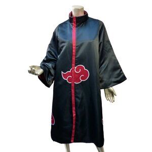 Naruto Shippuden Akatsuki Kimono Cloak Boys L/XL Women's Medium Black Light Red